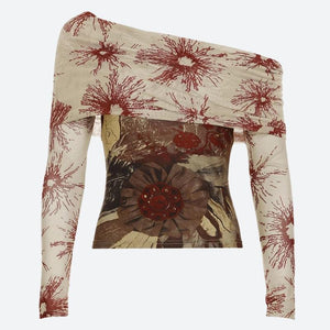 Fairycore Bohemian Off Shoulder Top