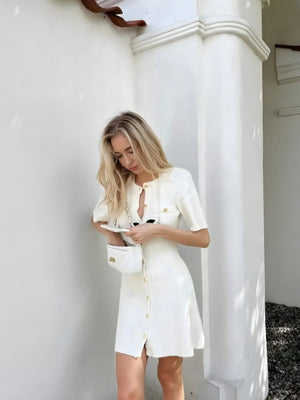 Soft Girl Button Up Mini Dress