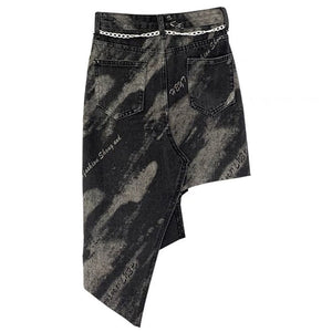 Grunge Aesthetic Asymmetric Skirt
