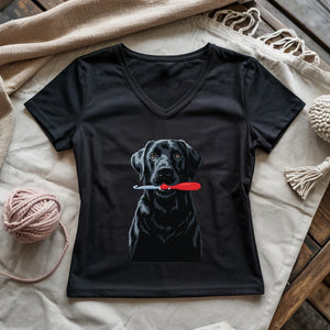 Hooked Pup Lady V-neck