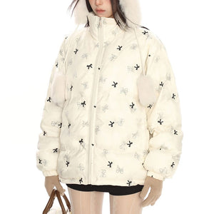 Coquette Bow Puffer Jacket