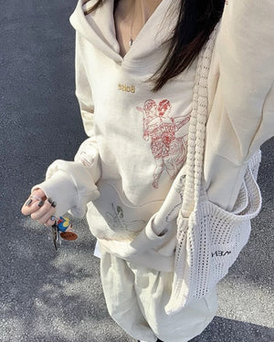 Greek-Roman Art Embroidery Aesthetic Hoodie