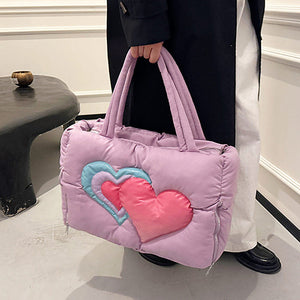 Heart Puffer Handbag