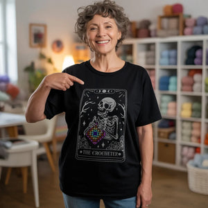 Skeleton Crocheter Tarot T-shirt