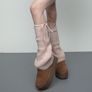 Soft Girl Ribbed Leg Warmers