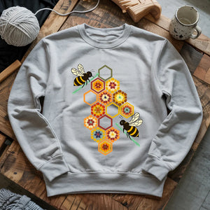 Crochet Bees Sweatshirt