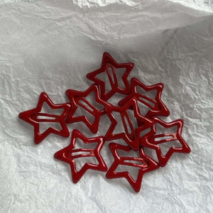 Star Shape Red Hair Clips