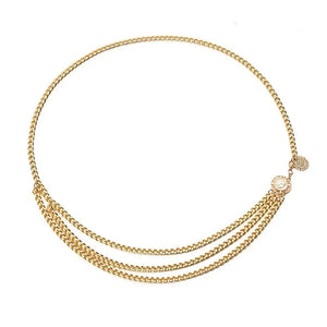 Vintage Style Coin Layered Chain Belt
