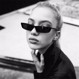 Y2K Skinny Square Sunglasses