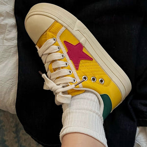 Yellow & Red Star Sneakers
