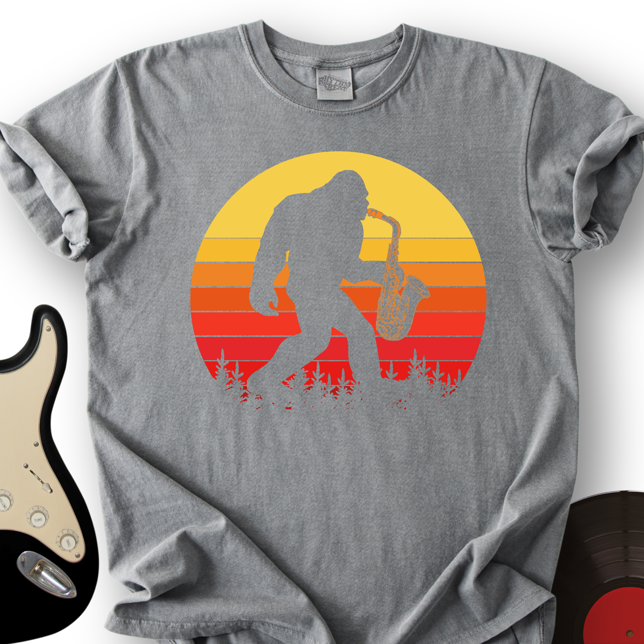 BigFoot Playing Sax T-Shirt