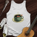 Coffee Cup Record Player Unisex Tank Top