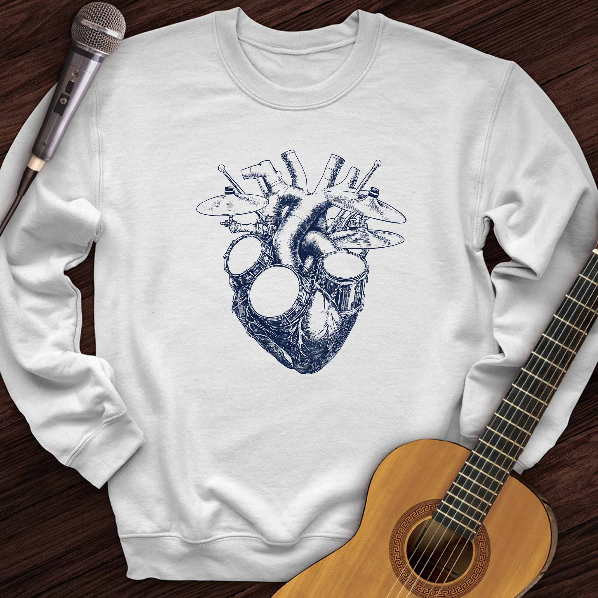 Drums Heart Crewneck