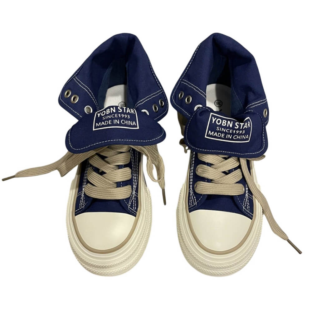 90s Denim Platform Sneakers
