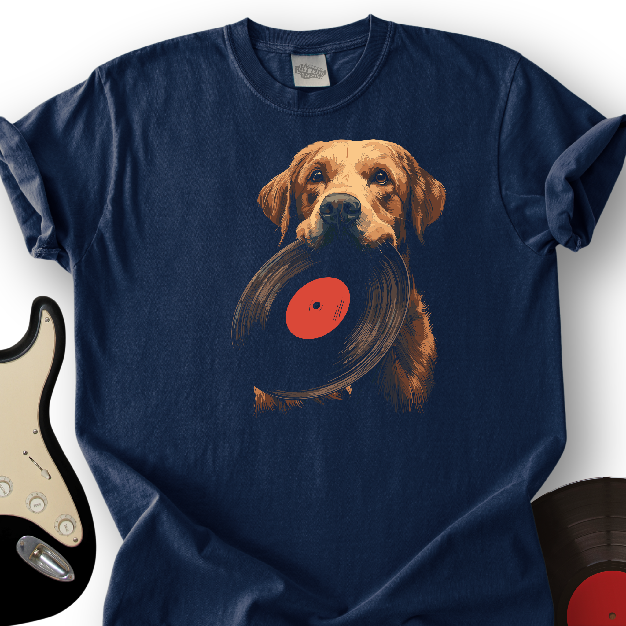 Golden Retriever Vinyl T-Shirt