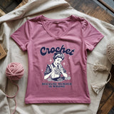 Crochet Not Murder Lady V-neck