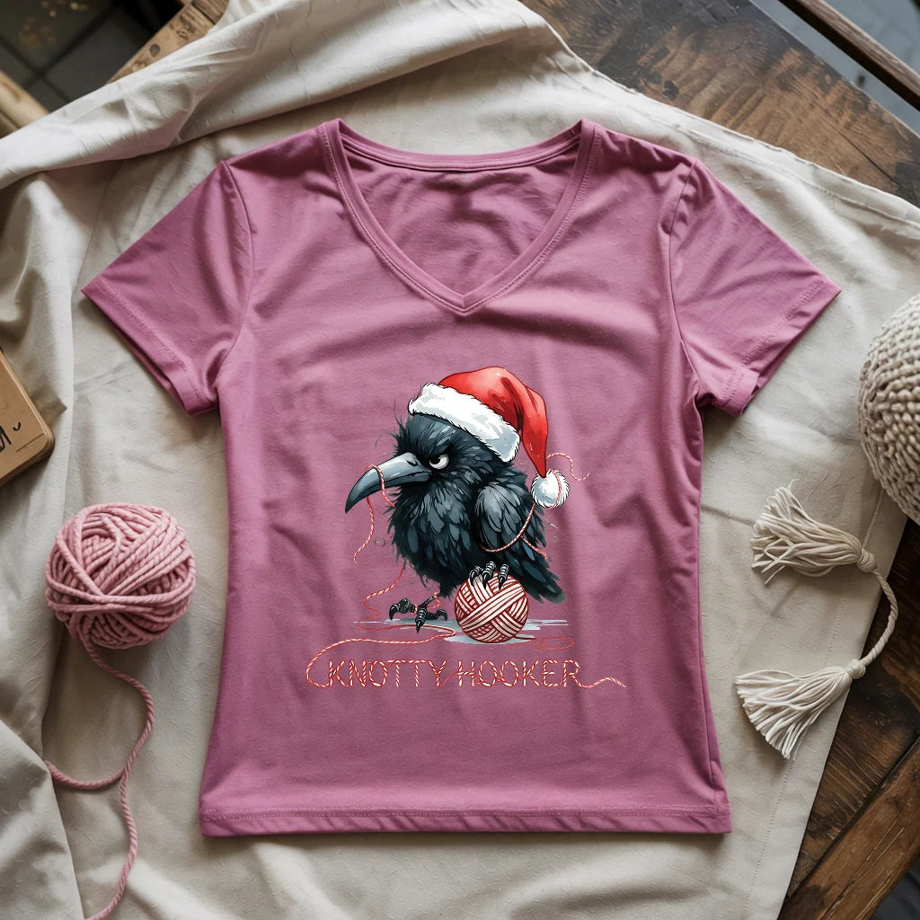 Knotty Hooker Lady V-neck