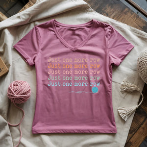Just One More Row Lady V-neck