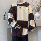 Checkered Knit Sweater