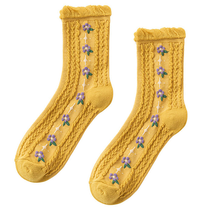 Cottagecore Floral Socks