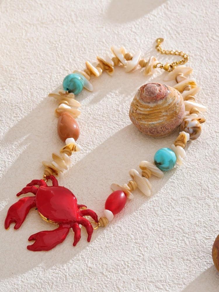 Crab Beaded Necklace