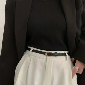 Detachable Faux Leather Belt