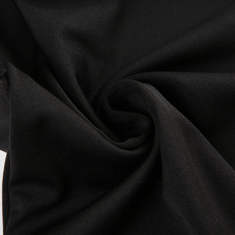 Goth Ruched Flower Flare Pants