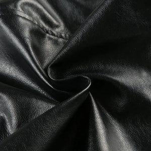 Grunge Spiked Faux Leather Mini Skirt