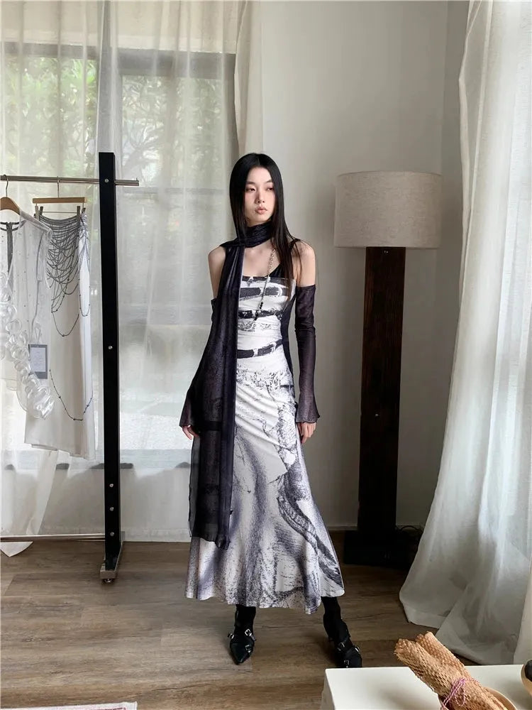 Marble Maxi Dress