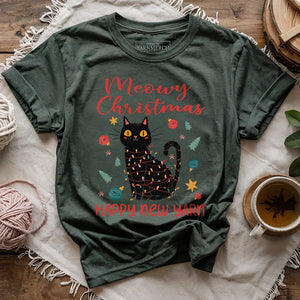 Meowy Christmas T-shirt