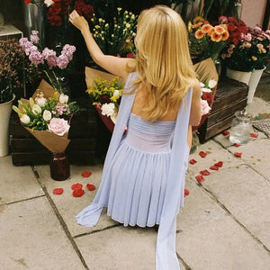 Mesh Strapless Mini Dress