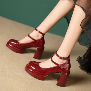 Patent Leather Mary Jane High Heels