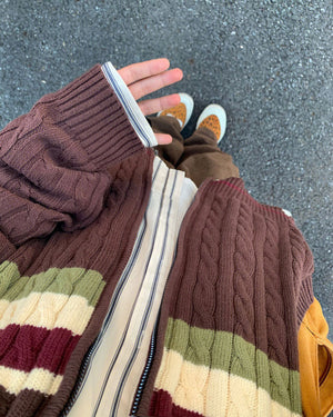 Preppy Aesthetic Collar Striped Cardigan