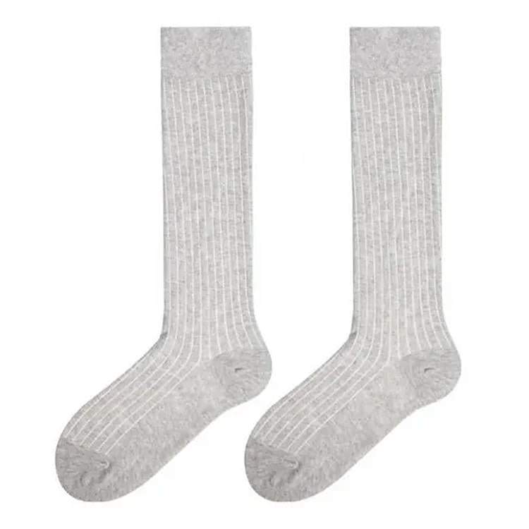 Basic Ribbed Knee High Socks