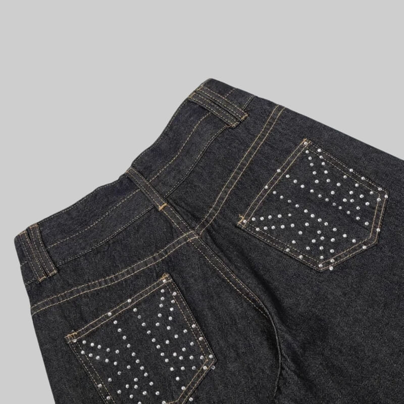Rhinestone Detail Jeans