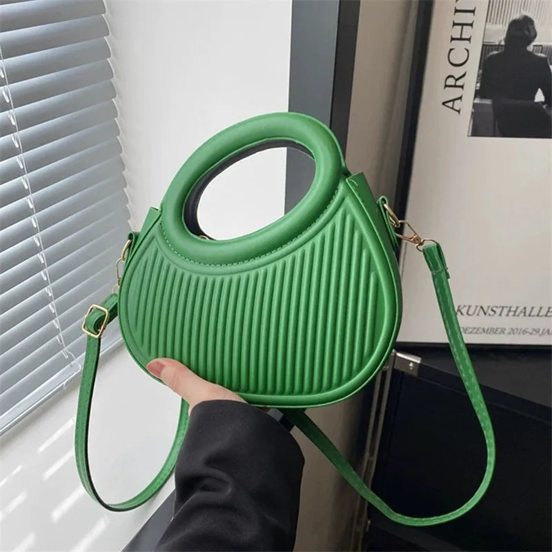 Ribbed Top-Handle Bag