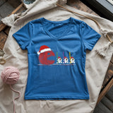 Hooked on Fear Lady V-neck