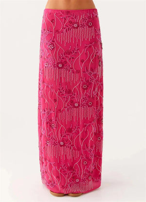 Sequin Embellished Maxi Skirt