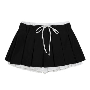 Preppy Layered Mini Skirt