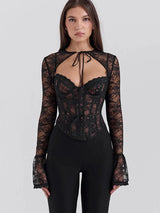 Two Piece Lace Corset Bolero Top