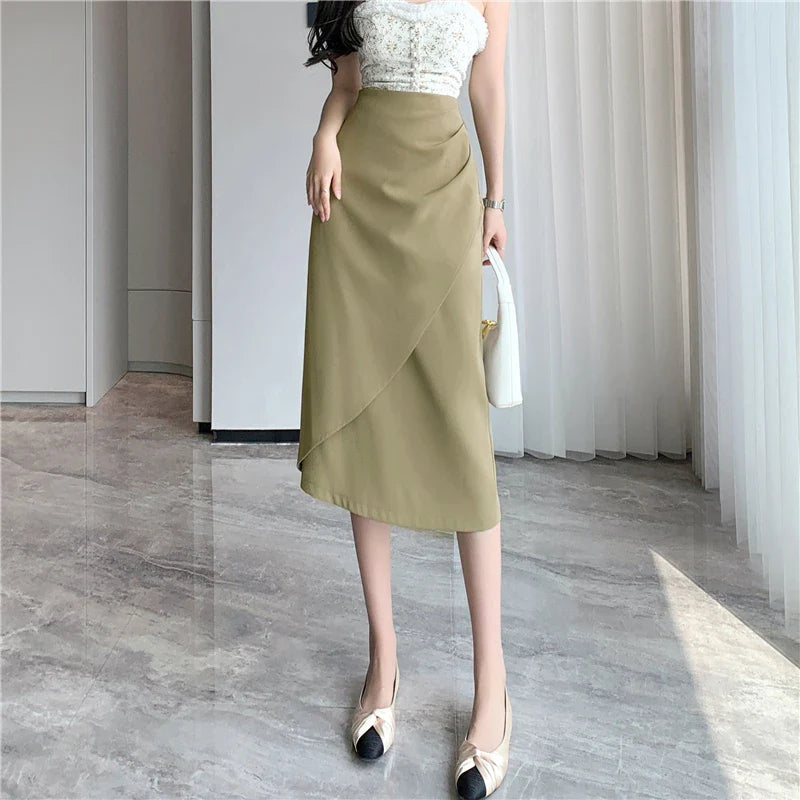 Wrap Midi Skirt