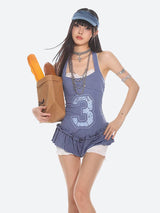 Y2K Mini Dress & Shorts Two Piece Set