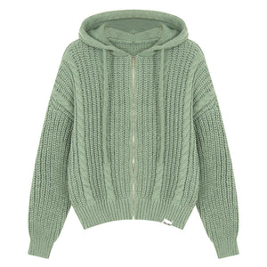 Candy Morning Loose Knit Hoodie