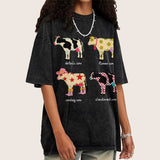 Indie Aesthetic Cow Graphic T-Shirt