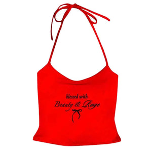 Beauty & Rage Y2K Halter Top