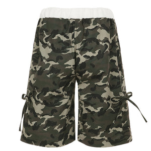 Camouflage Bow Side Cargo Shorts