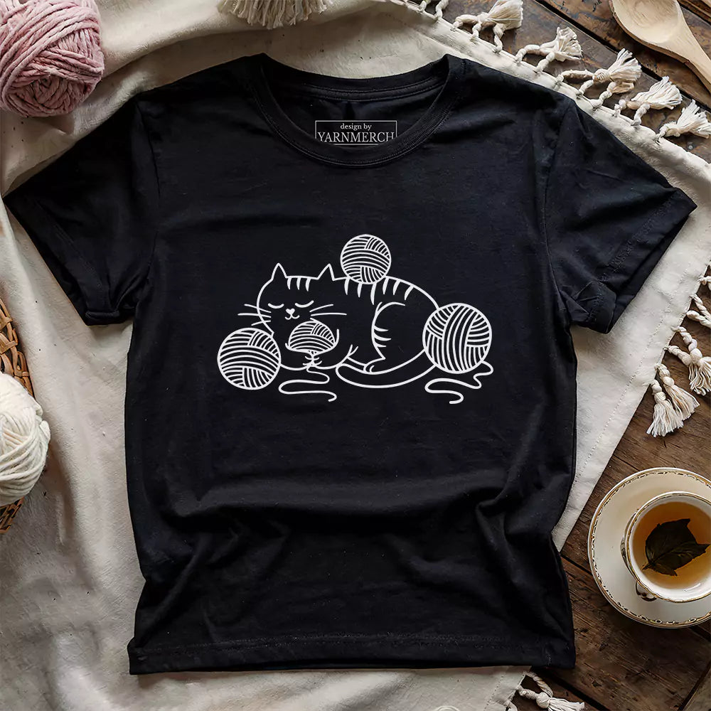 Cat and Yarn T-shirt