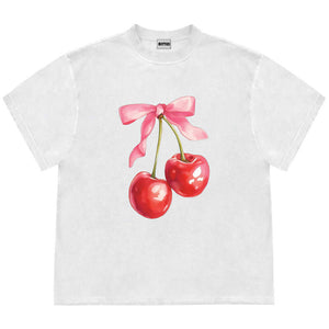 Cherry Bow Graphic T-Shirt