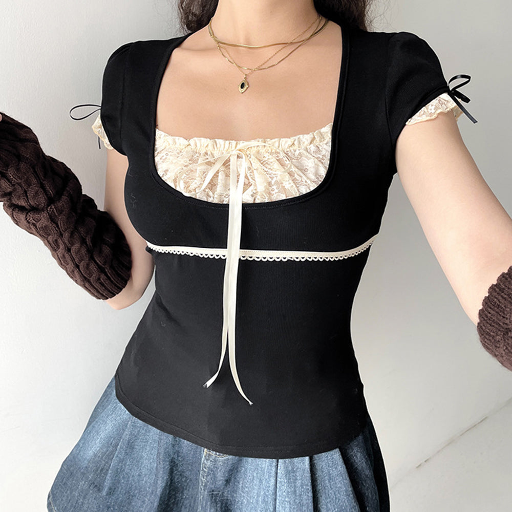 Coquette Aesthetic Ruched Top