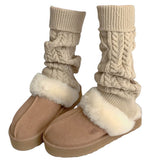 Cozy Days Cable Knit Leg Warmers